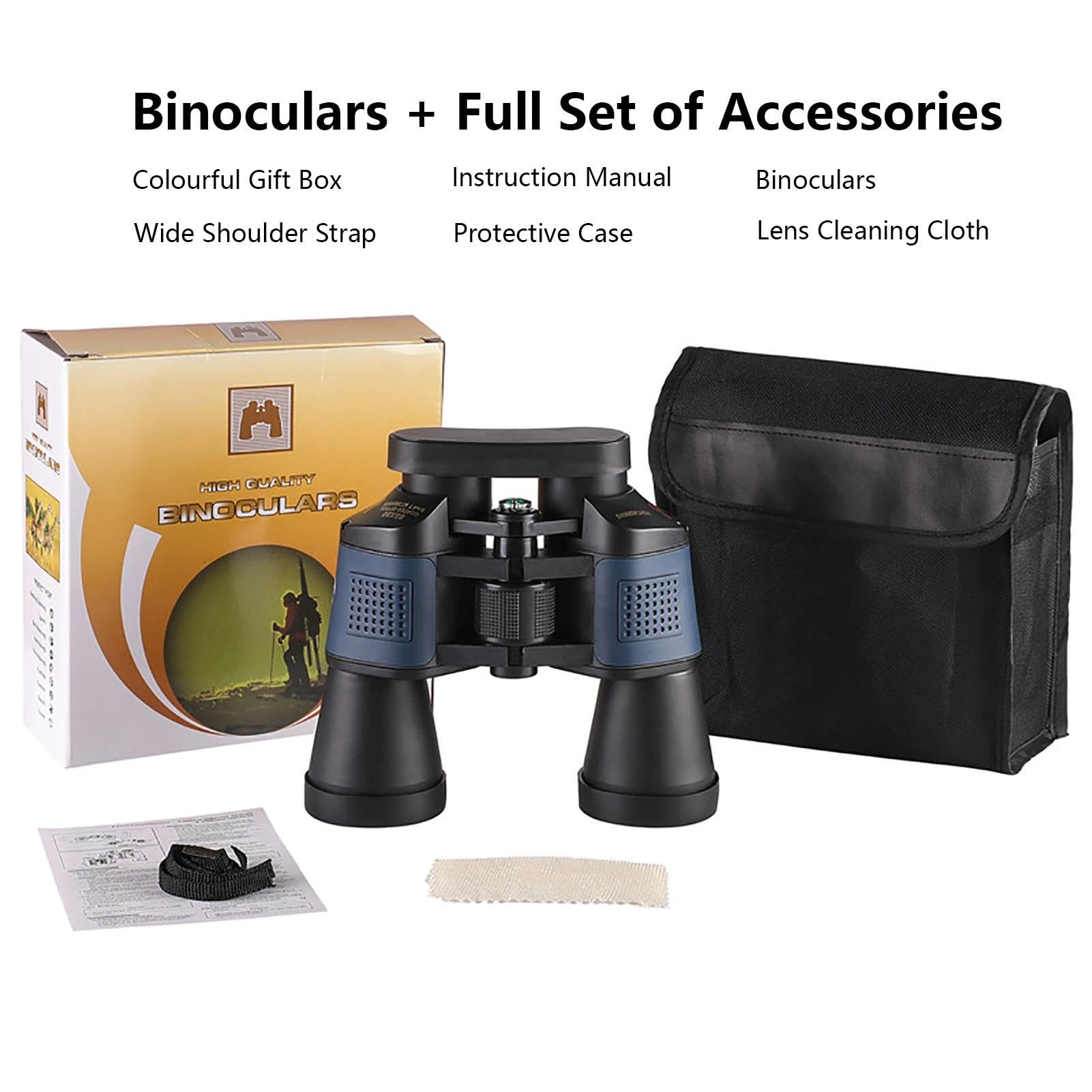Jumelles grossissantes x 10 avec objectif de 50 mm avec prisme BAK4, compactes et légères pour observation des oiseaux, chasse, voyage, tourisme, concert