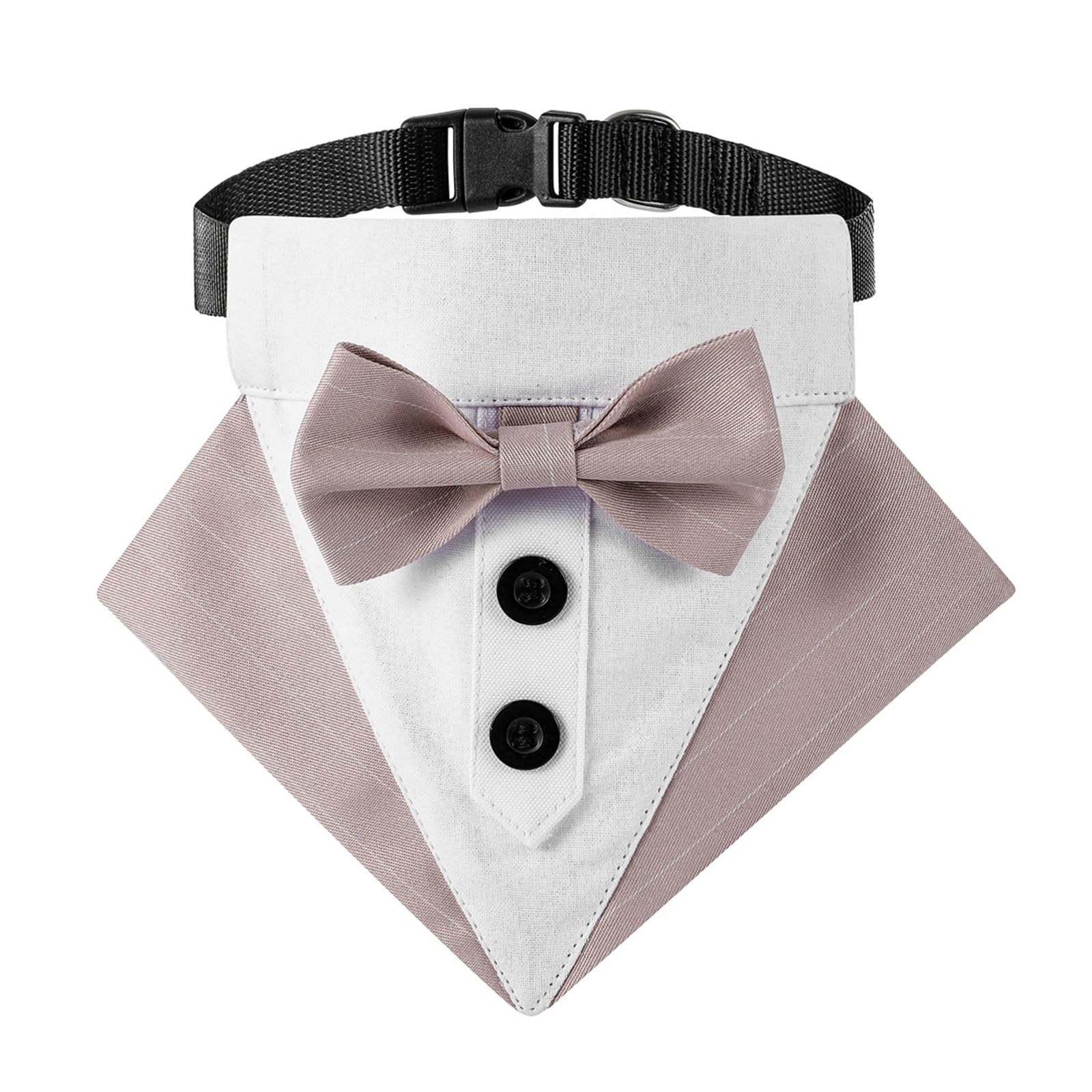 Dog Tuxedo Collar, Adjustable Dog Tuxedo Bowtie Collar with Bow Tie & Neck Tie Designs for Small Medium Large Dogs - Image 4