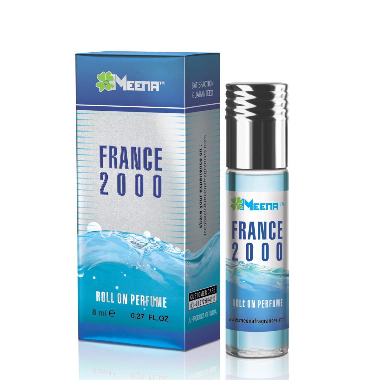Meena Fragrances France-2000 Roll On Perfume For Unisex, 8ml - Fresh-image-1