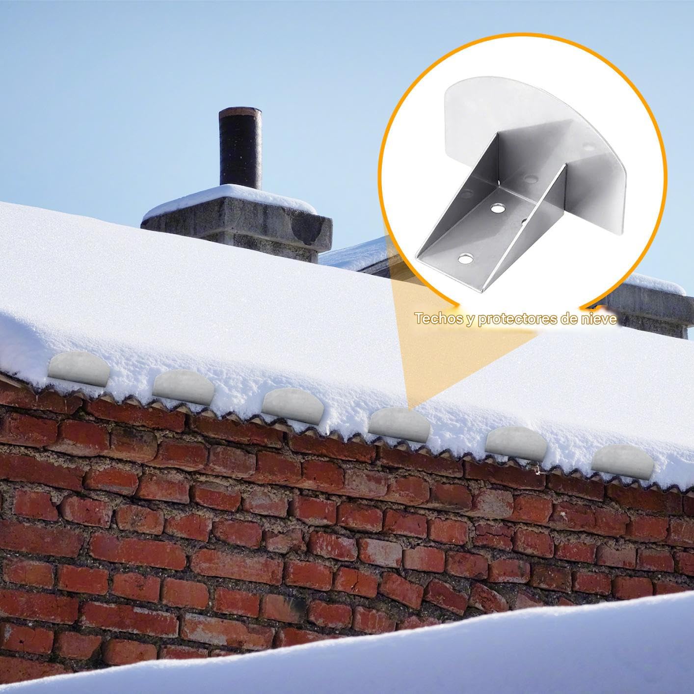Retenedores de Nieve para Techo Metálico 25 Unidades Barreras | Antideslizante para Tejas Canalones Vivienda Comercial Exterior