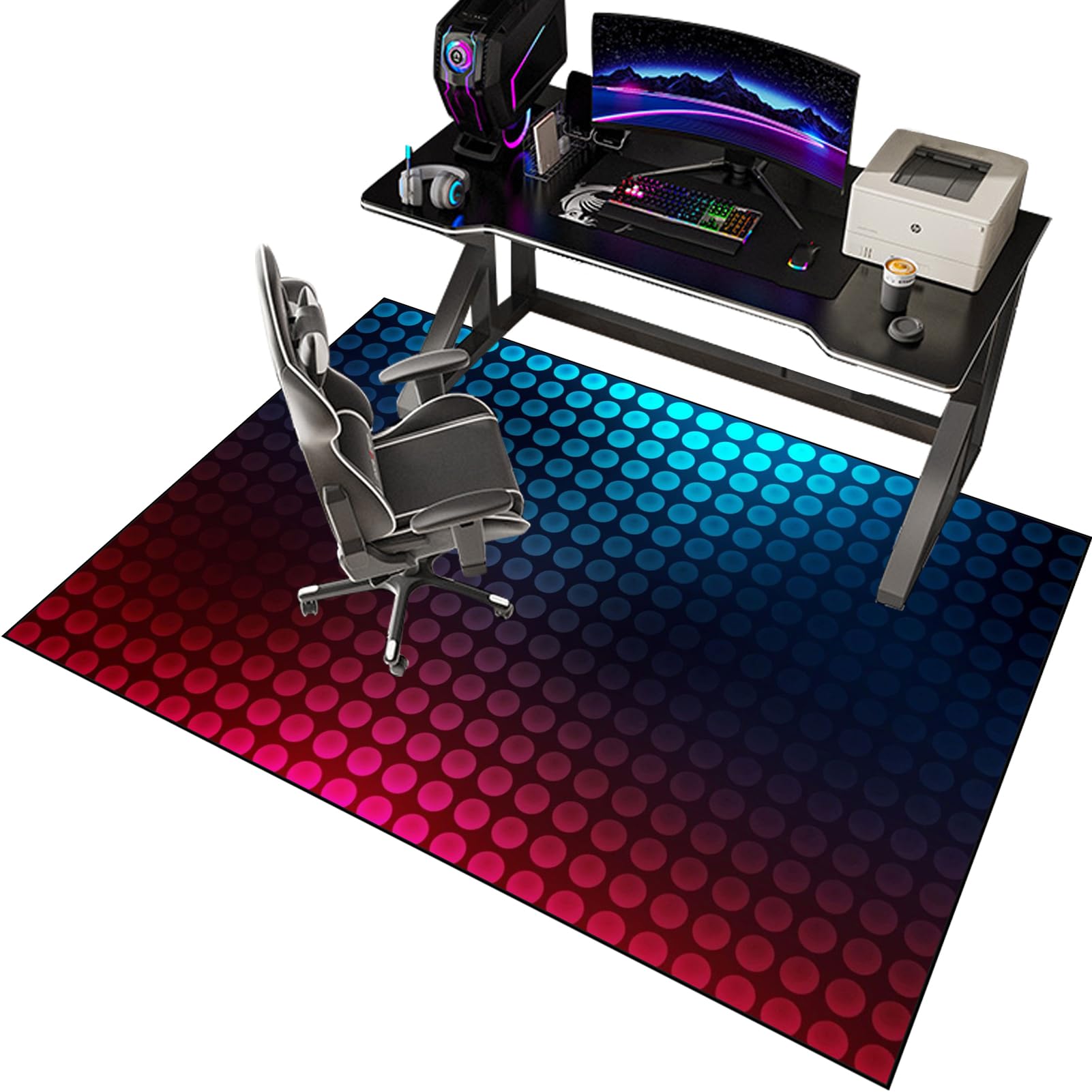 EYKWKB 90 x 120 cm Office Chair Mat for Carpets Carpet Protector Floor Mat Desk Chair Mat for Carpeted Floors Gaming Chair Mat Floor Protector for Office and Home Desk Chairs