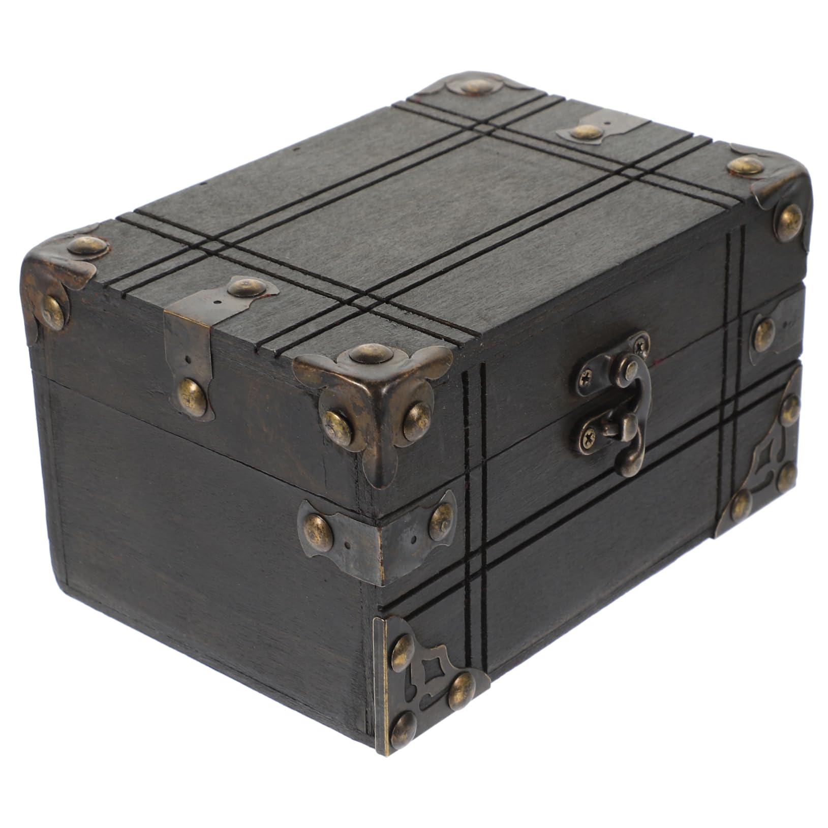 Alipis Wooden Jewelry Chest Vintage Storage Box Keepsake Box Classic Design for Decor