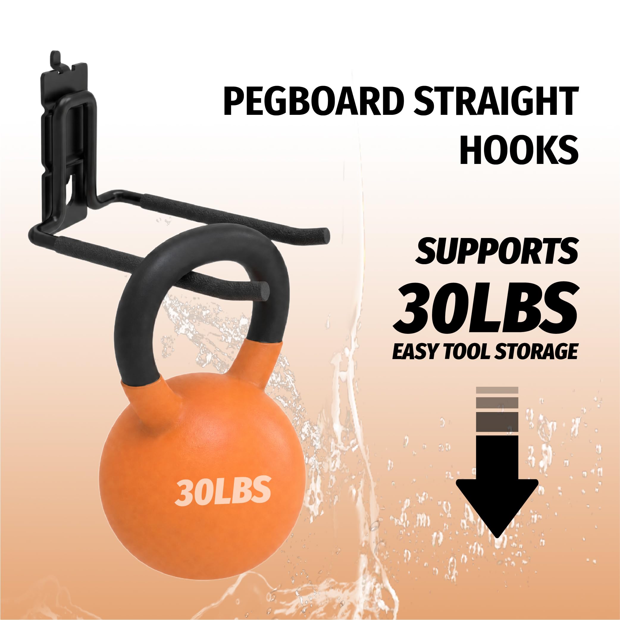 HUHOLE Pegboard Hooks - 8 Pack for Tools & More -4