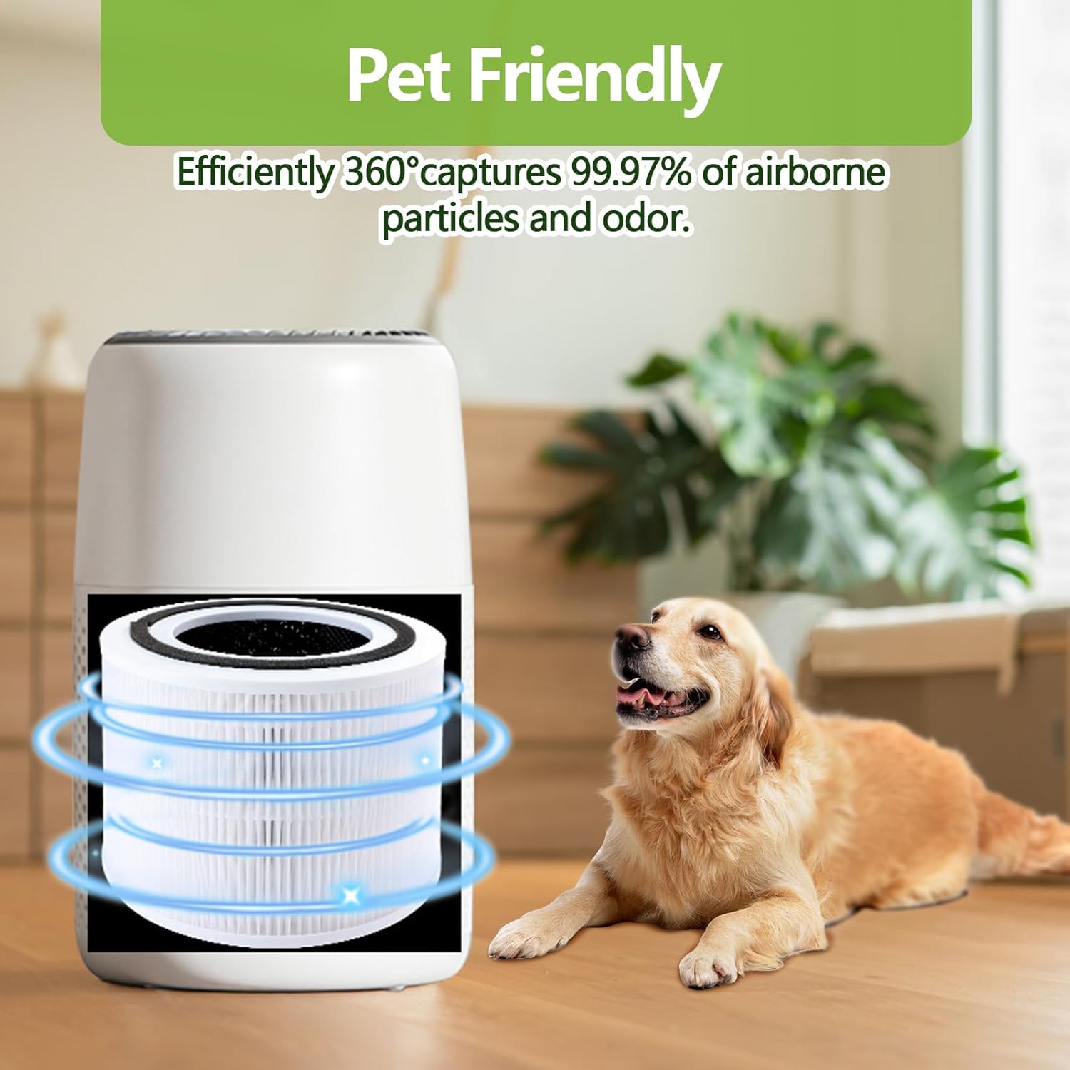 2 Pack Core 300 Replacement Filter Compatible with LEVOIT Core 300, Core 300S/300-P and Core P350 Air Purifier, High-Efficiency 3-in-1 True H13 HEPA Activated Carbon Filter Core 300-RF (White)