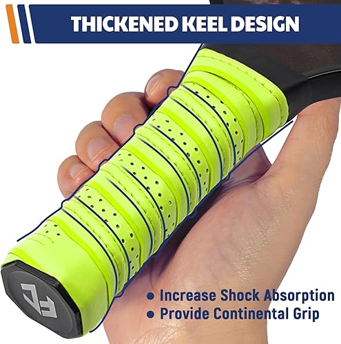 Miniatura 2 de JAYA Cinta de agarre de paleta de pickleball extra larga, paquete de 5 envolturas de pickleball con sobreagarre, multicolor