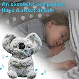 MeHoo Peluche Koala Qui Respire avec Lumières Musicales | Mouvement Rythmique de Respiration, Jouet Animal Rembourré Respirant, Cadeau pour Bébé mâle Femelle (Rose) - 6