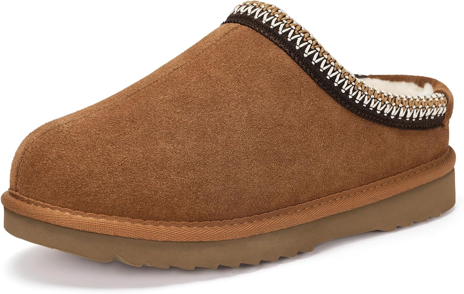 Women's Men's Slippers Platform Mini Boots for Women Genuine Suede Platform Slip-on Slippers Cozy Water Resistant Faux Fur Warm Winter Fuzzy House Shoes Indoor Outdoor