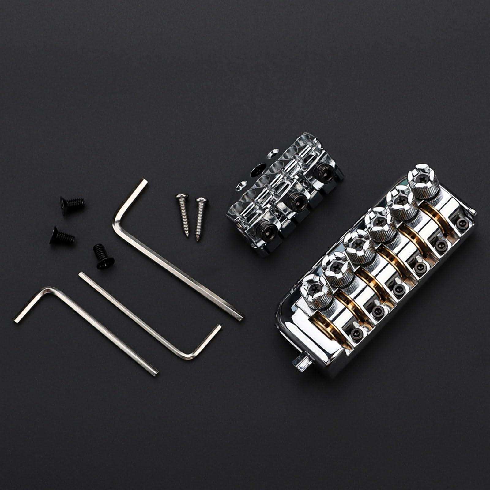 Puente de bajo fijo de 6 cuerdas, puente de bajo eléctrico, puente fijo para guitarra, puente de guitarra, textura de aleación, adecuado para guitarra