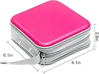 Vista 48 de Funda para CD, capacidad para 40 unidades, para CD/DVD, cartera, de plástico duro, DVD, para coche, hogar, oficina, viajes (negro)