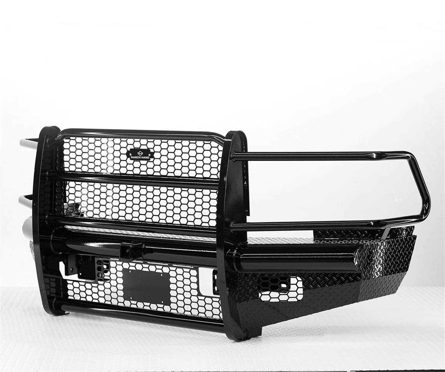 Ranch Hand Fbd101Blrs - Legend Series Full Width Black Front Hd Bumper with Full Grille Guard