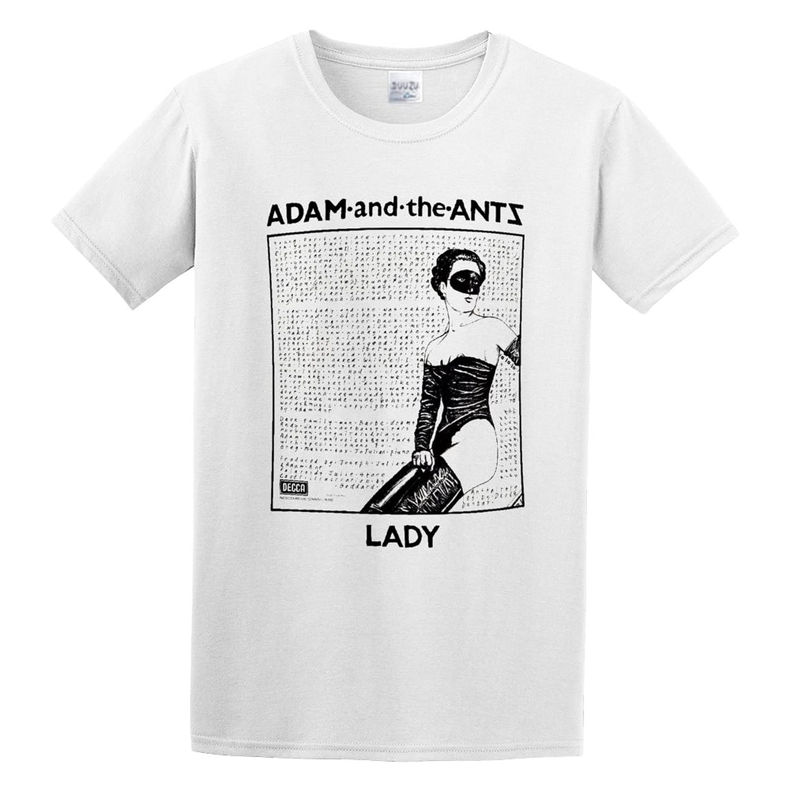 Adam and The Ants Lady Retro Shirt Round Collar Tee T-Shirt White XXL