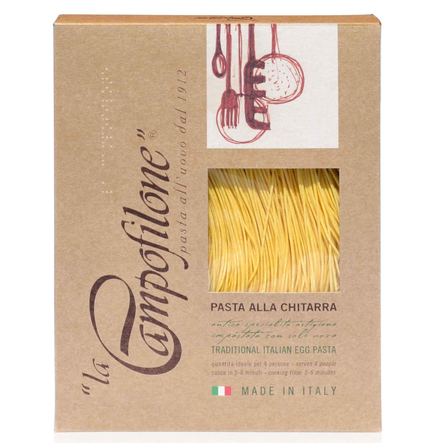 La Campofilone Spaghetti alla Chitarra Italien inkl. FeinWert E-Book (12 x 250g)