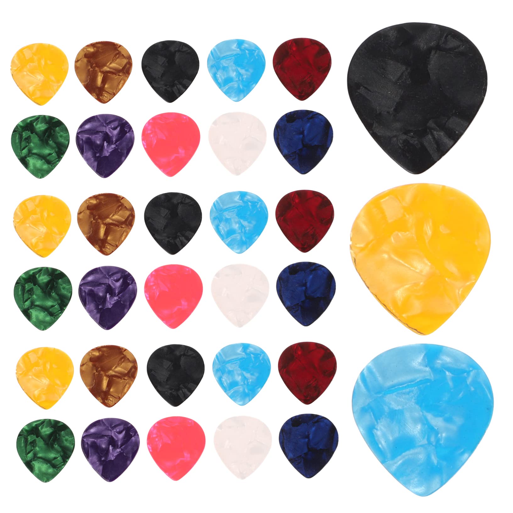 Abaodam 750 Piezas púa de guitarra prácticos accesorios de guitarra púa portátil para guitarra instrumentos musicales organos musicales guitarras bajo púas de guitarra ukelele Celuloide