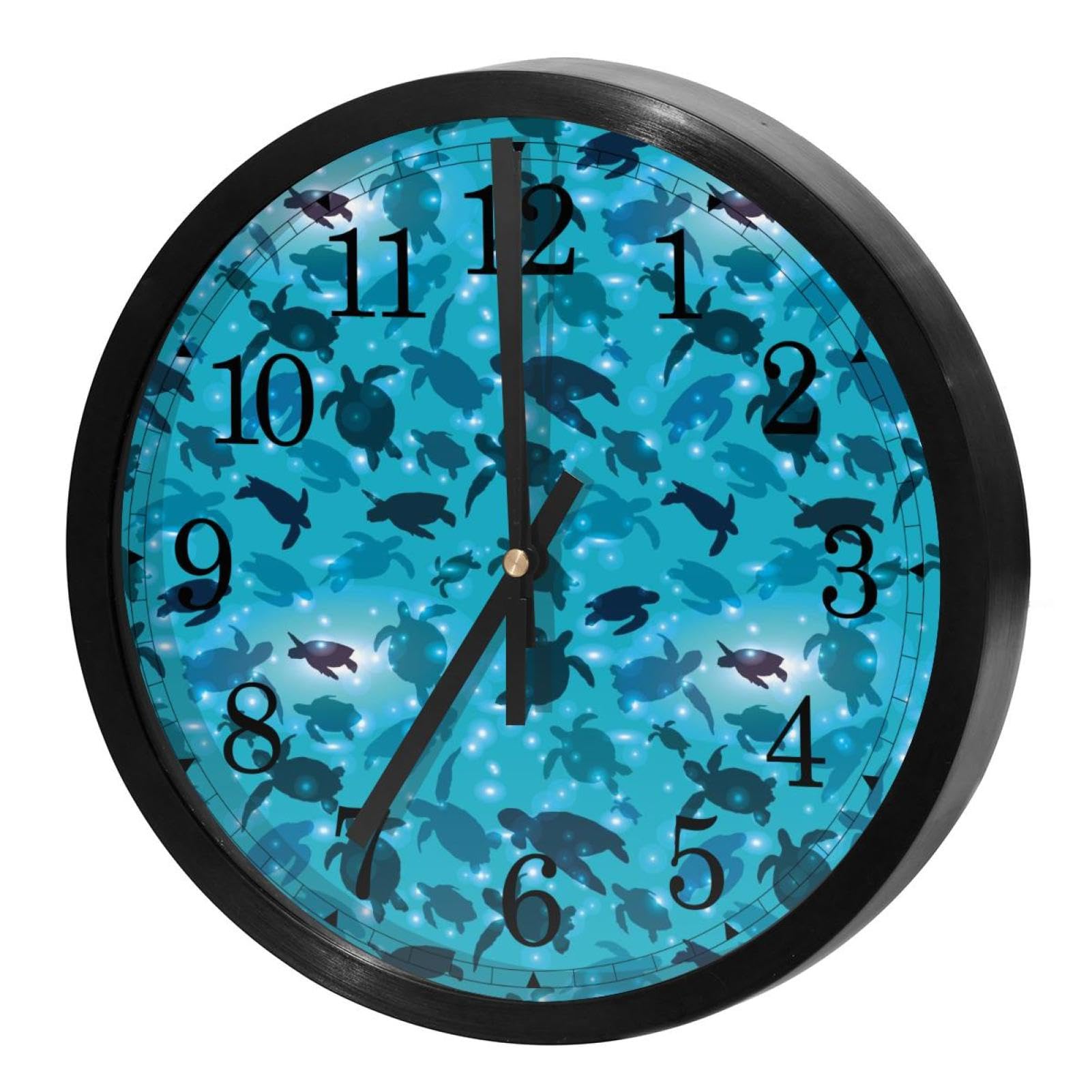 Horloge murale silencieuse motif tortue de mer, le cadeau idéal pour embellir un bureau