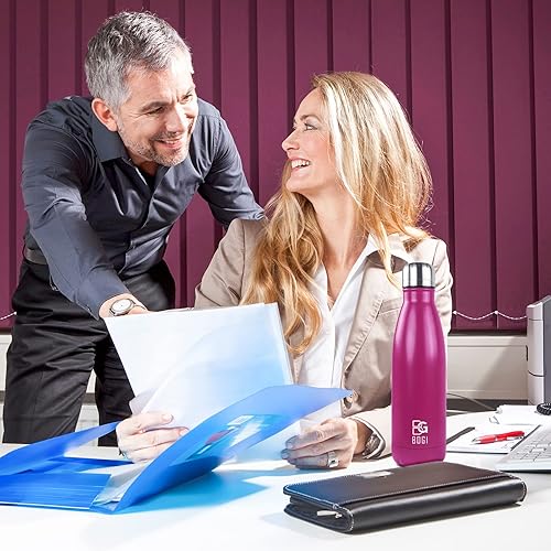 Miniatura 9 de BOGI 17oz Insulated Water Bottle Double Wall Vacuum Stainless Steel Water Bottles, Leak Proof Metal Sports Water Bottle Keeps Drink Hot and Cold -