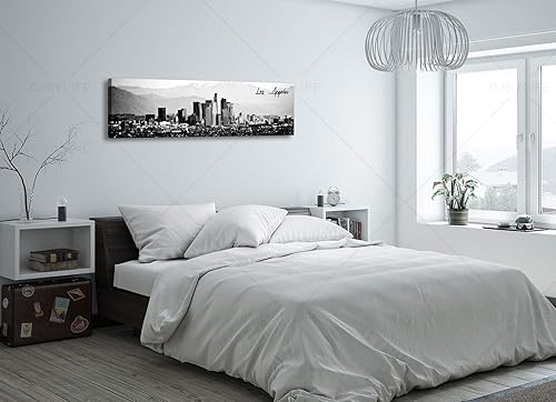 Miniatura 5 de DJSYLIFE - Lienzo decorativo para pared con diseño de paisaje urbano, color negro y blanco