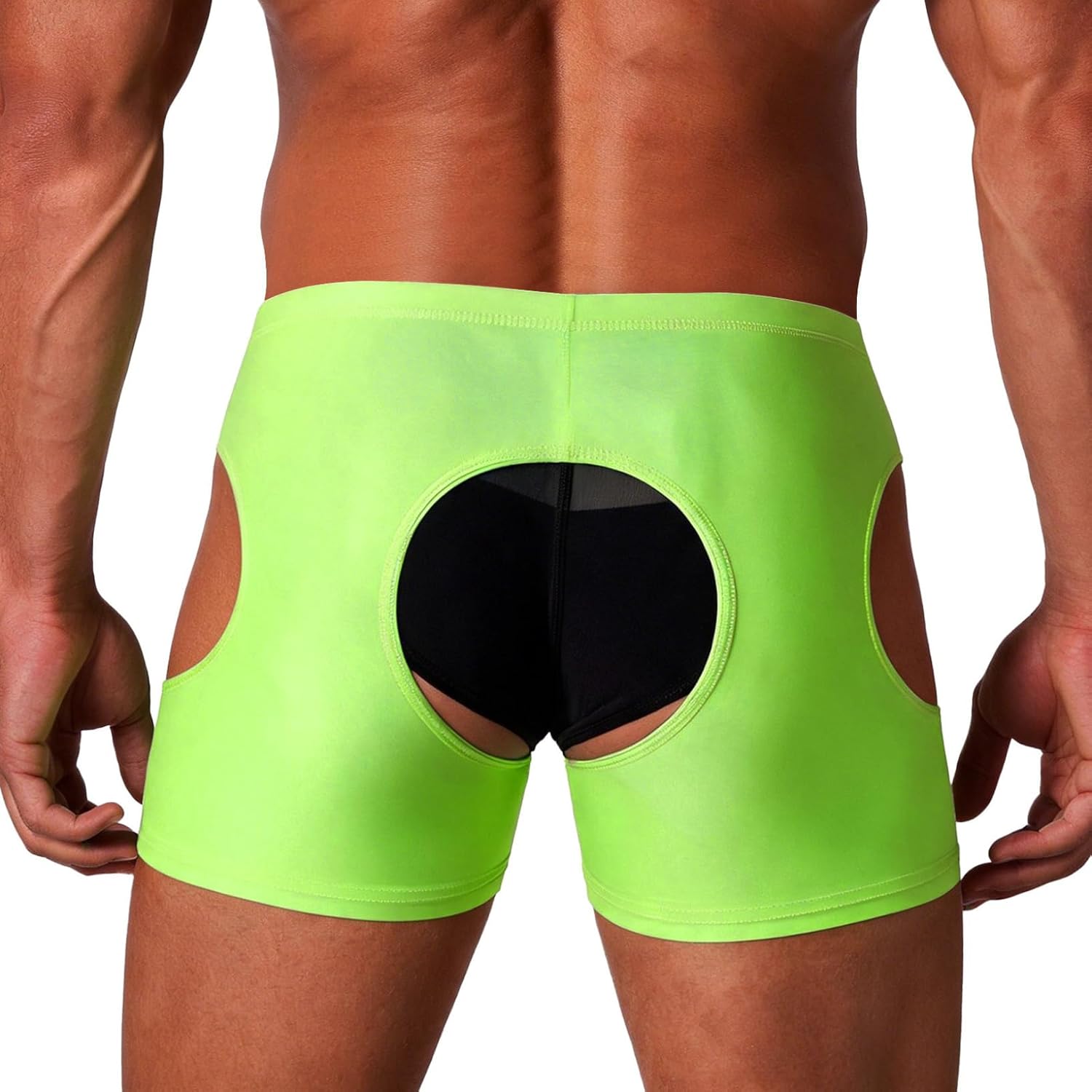 Kaerm Men Sissy Lingerie Suspender Short High Waist Hot Pants