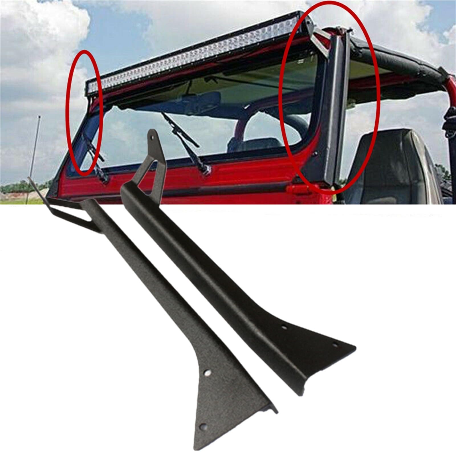 Support de phare antibrouillard Pour Jeep Wrangler YJ