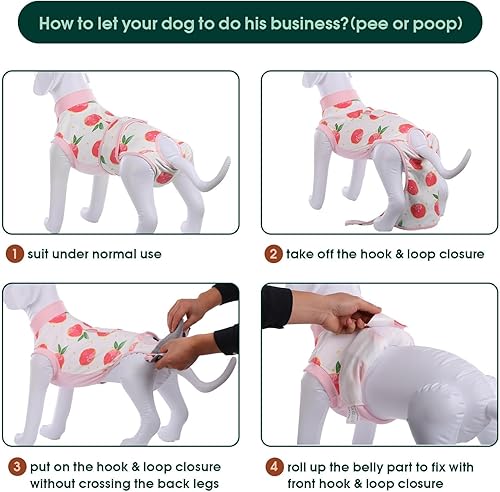 Miniatura 95 de Kuoser Traje de recuperación para perros y gatos después de la cirugía, camisa profesional de recuperación de mascotas, vendajes para heridas