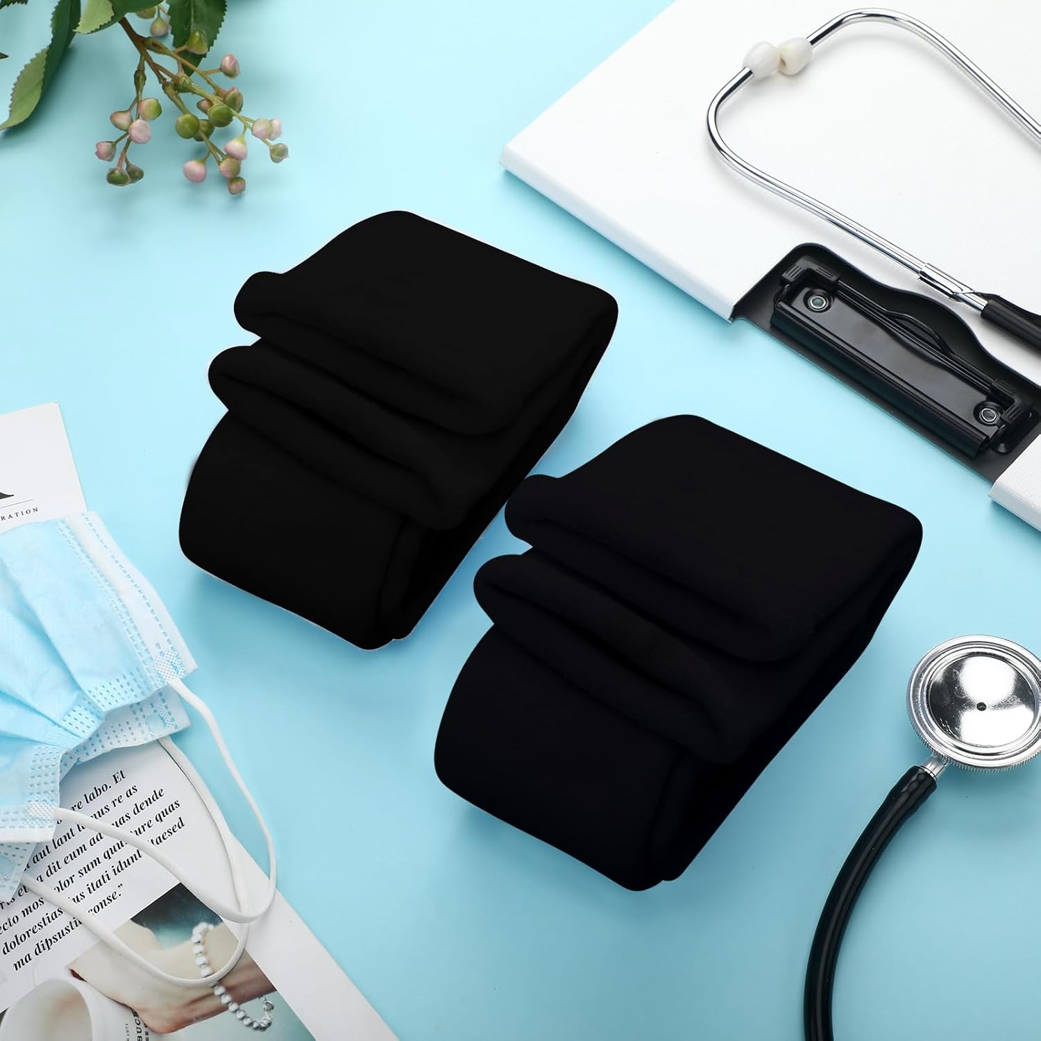 Seematn 2 Pairs Walking Boot Socks for Orthopedic Walker Brace Medical Boot Sock for Women and Men, One Size Fits Most(Black) - Image 3