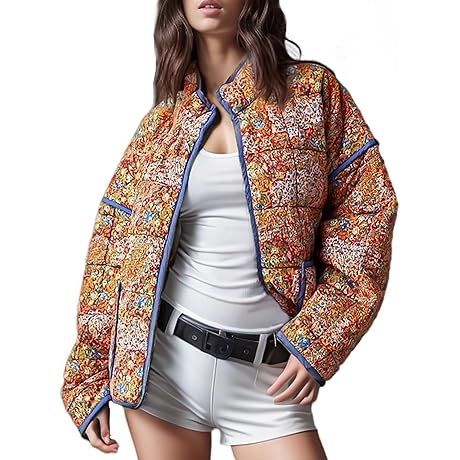 Women's Free People Quilted Floral Cropped Jacket