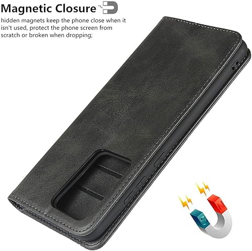 Miniatura 6 de iCoverCase Funda tipo cartera para Samsung Galaxy S20 Ultra, cuero sintético de alta calidad, ranuras para tarjetas, soporte para tarjetas, función