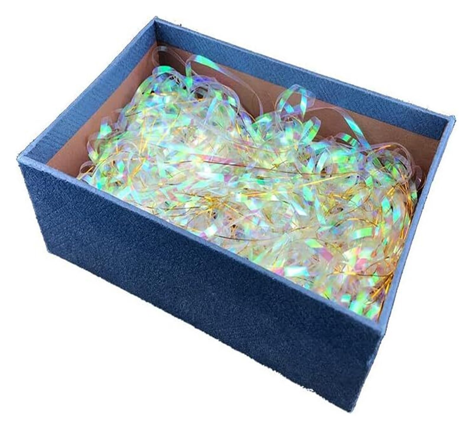 Rembourrage pour paniers-cadeaux, Papier de remplissage déchiqueté irisé 60-120g(Red Golden,120g)