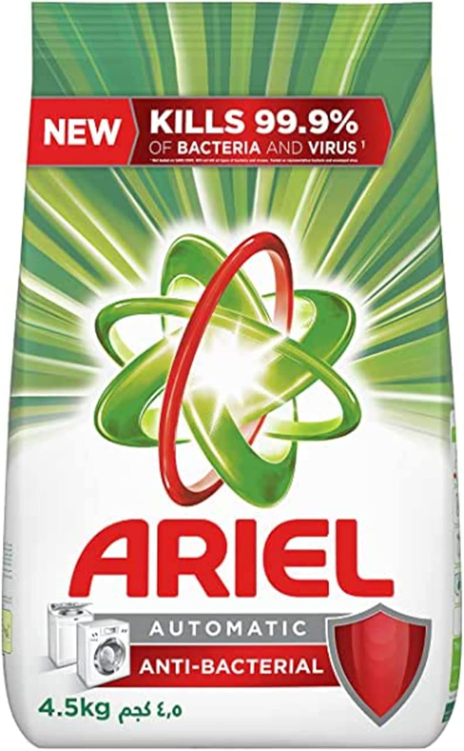 Ariel Antibacterial Laundry Detergent Automatic, 4.5 Kg Buy Online at