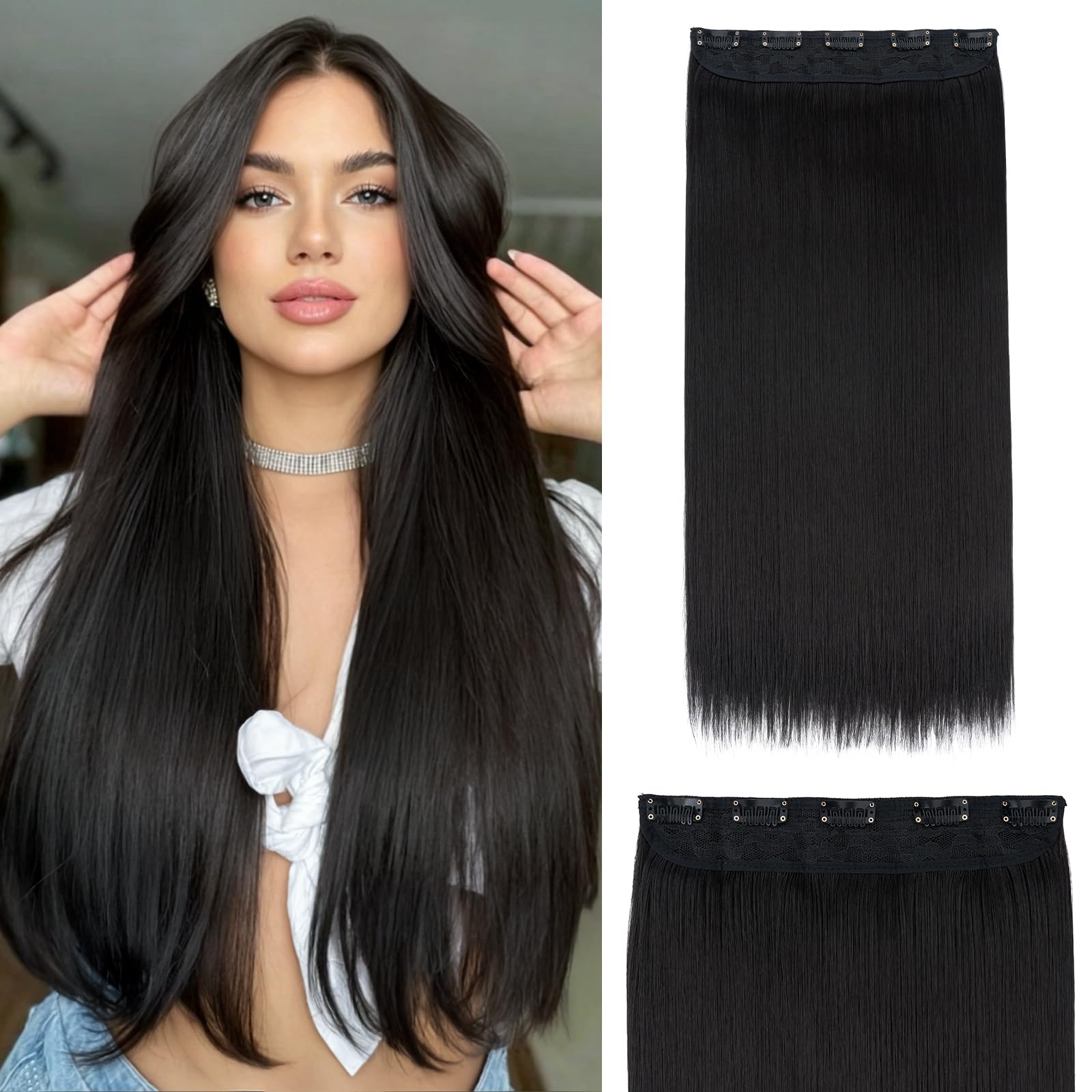 Photo 1 of S-noilite 30" Straight Clip-In Hair Extensions