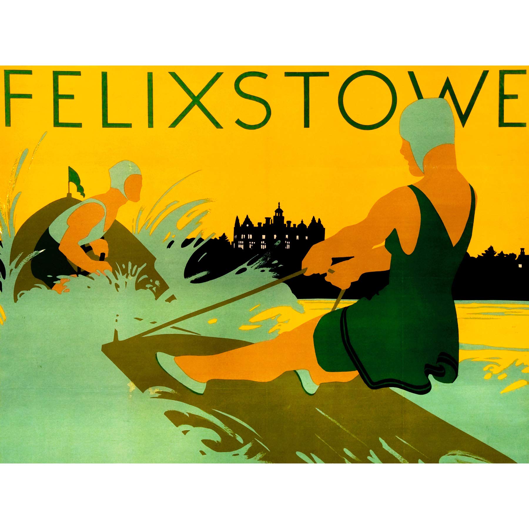 Wee Blue Coo Vintage Advert Travel Felixstowe, Lner New Fine Art Print Poster Picture 30X40 Cms Cc4848