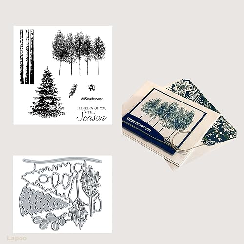 Sellos y troqueles para hacer tarjetas, árbol de bricolaje, álbumes de recortes, manualidades, troqueles de corte de metal, juegos de sellos