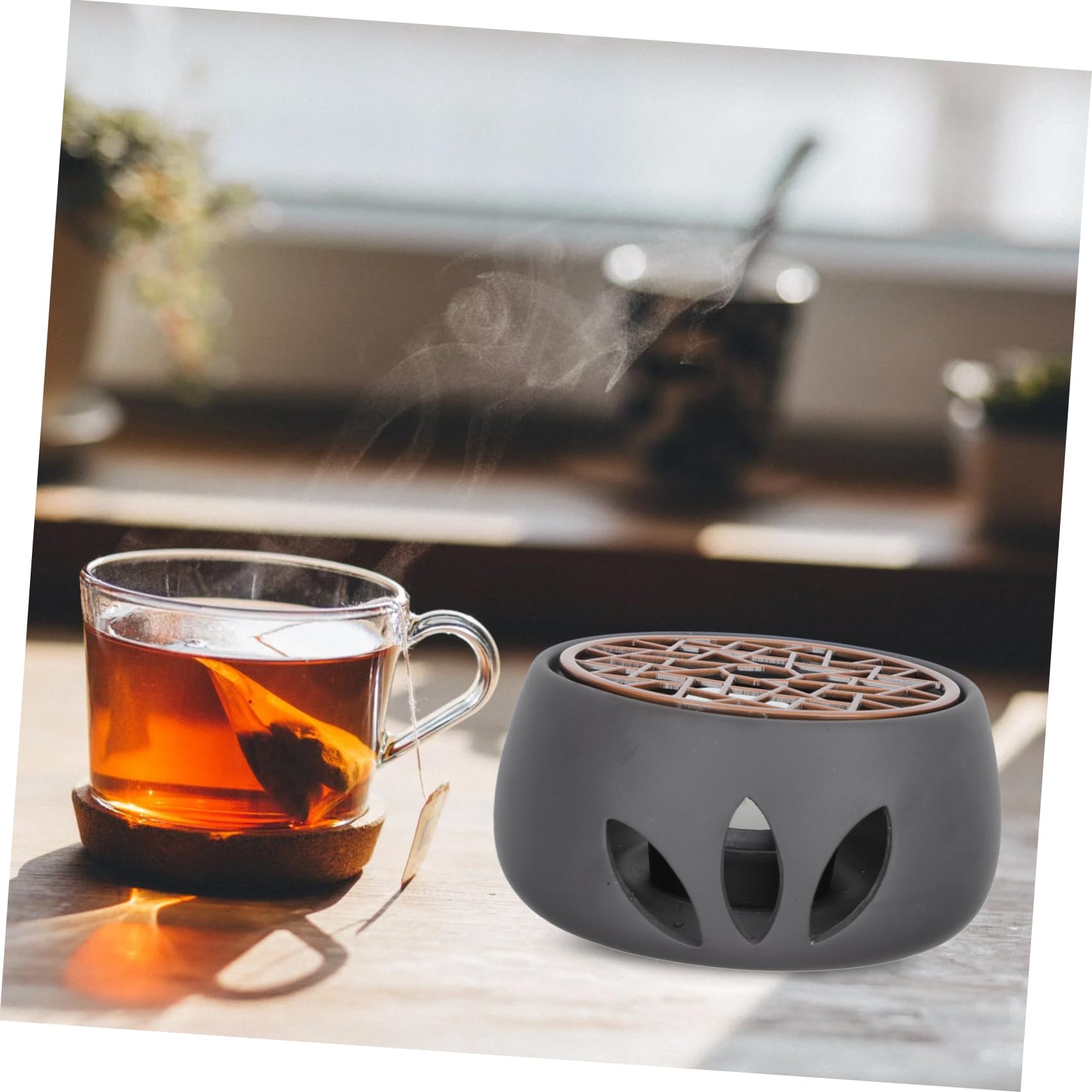 Calentador Fácil Estilo Cerámica para de Tetera Japonés Calentar Té de Transportar Casa Adecuado para Fiestas de Cumpleaños y Reuniones Familiares