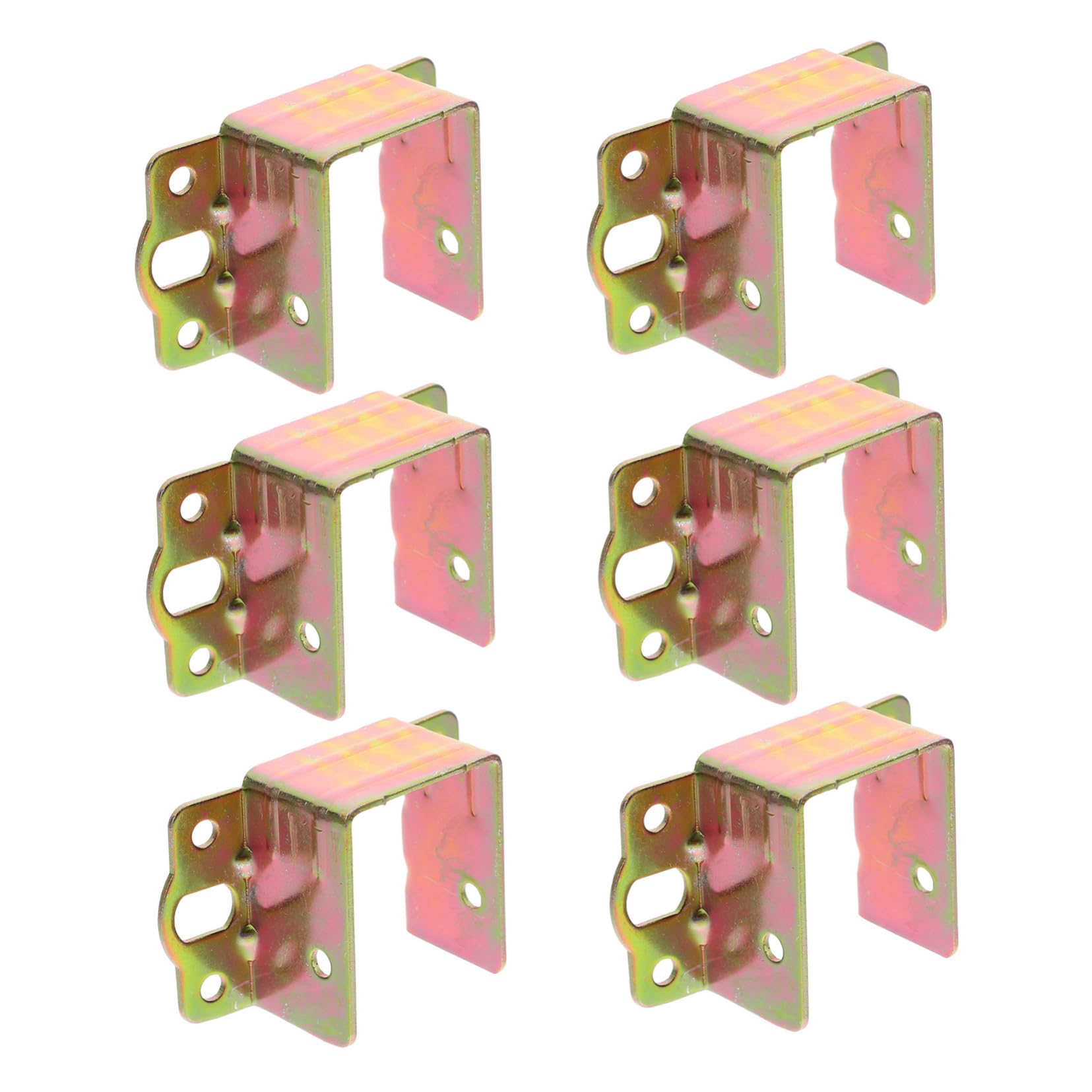 KONTONTY 6pcs Thickened Shaped Bed Rail Bracket Bed Rail Connecting Fittings for Enhanced Stability and Durability Easy Installation for Various Types