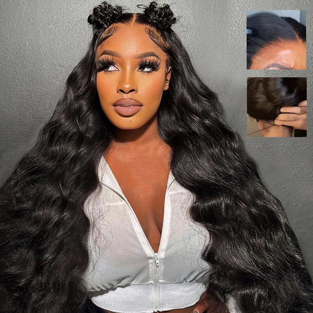 Amazon.com : Tahikie 7x6 Body Wave Glueless Wigs Human Hair  display picture 2