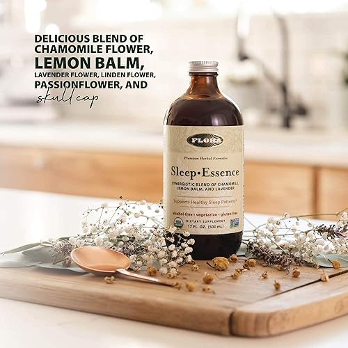 Miniatura 4 de Flora Sleep Essence 17 oz – Suplemento sinérgico mezcla de manzana, bálsamo de limón y lavanda – Tónico de hierbas – Orgánico, sin OMG, vegano