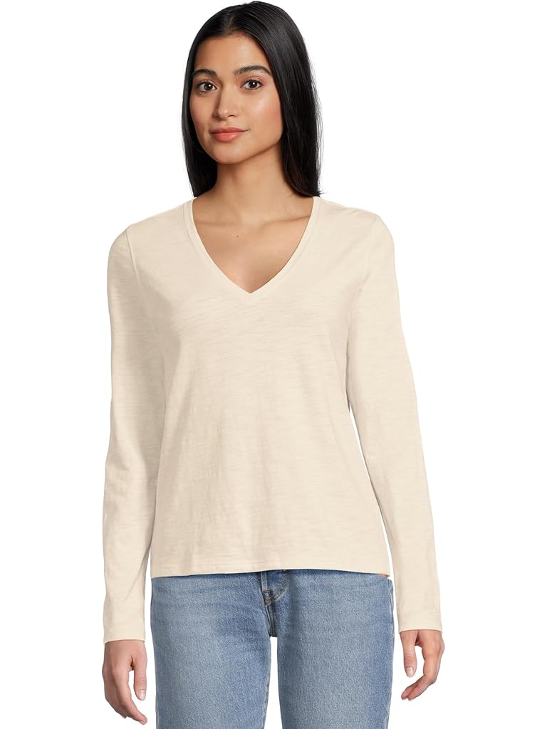 Beige Lilla P Long Sleeve V-Neck