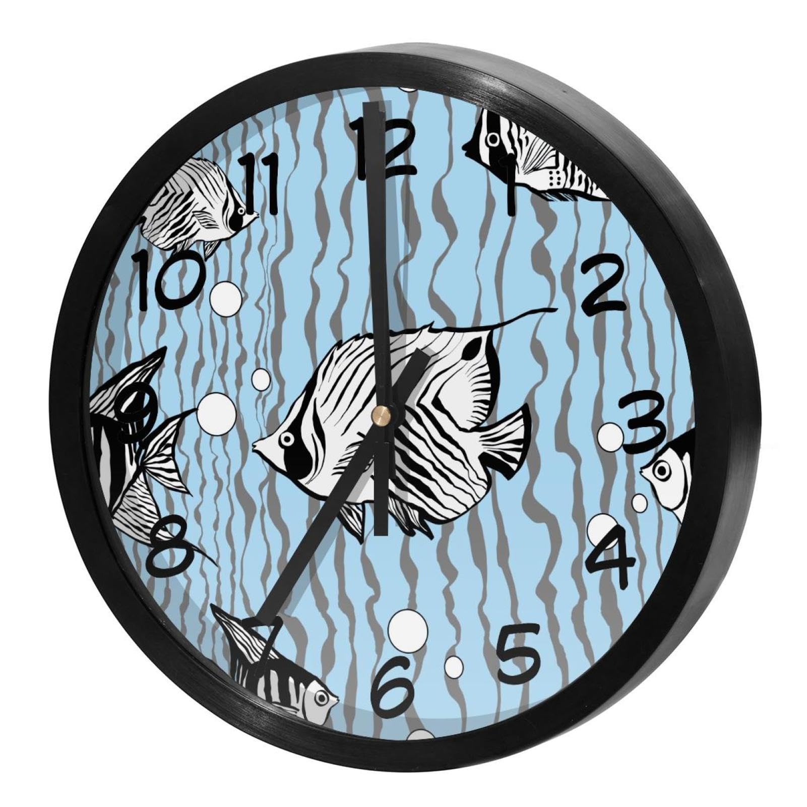 Horloge murale fonctionne à piles silencieuse idéale pour une lecture claire dans l'école