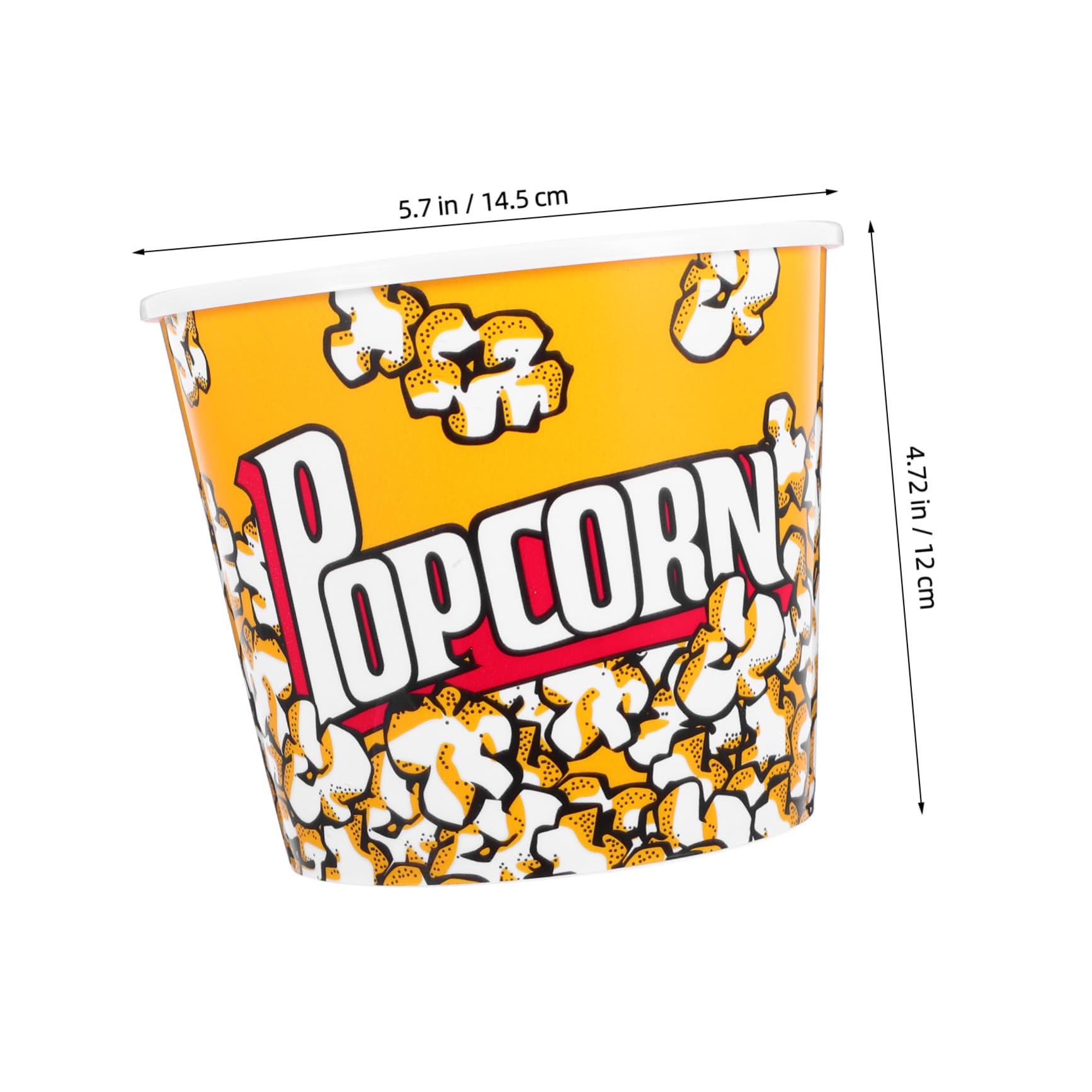 VALICLUD 10Pcs Popcorn Holder Reusable Plastic Containers Night Party Supplies and Snack Storage Lightweight for Adults