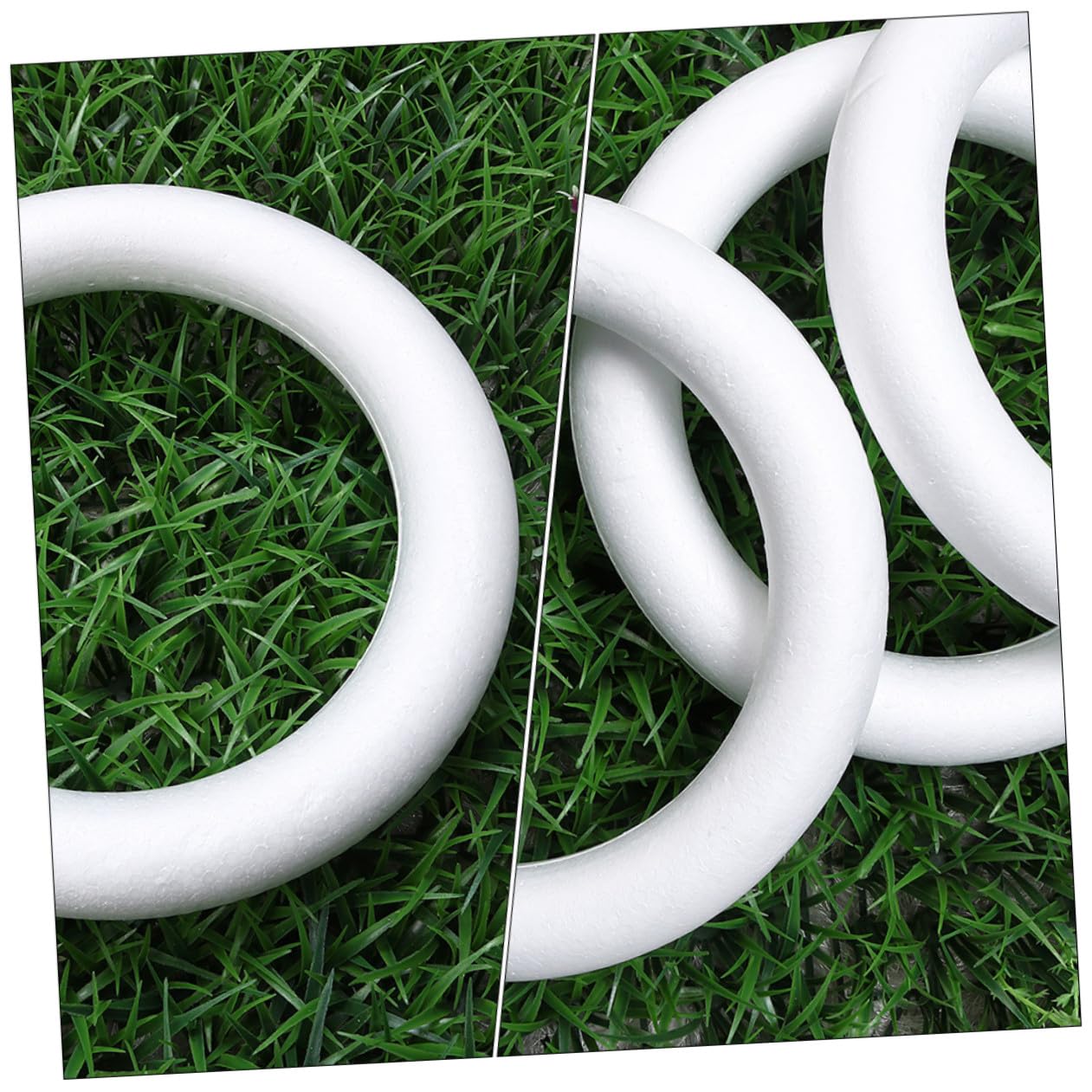 Couronne en Mousse Ronde DIY pour Décoration de Noël, Lot de 4