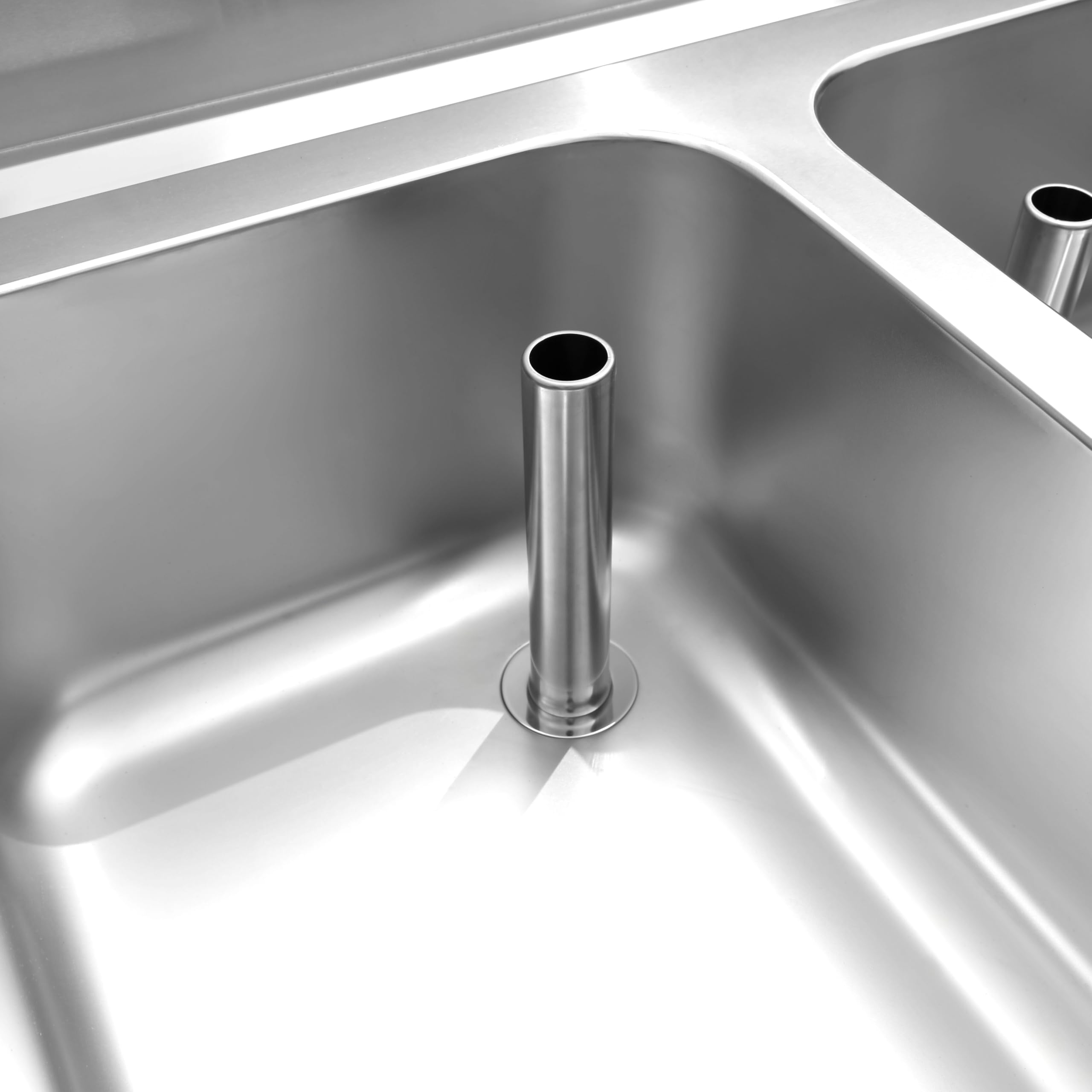 GGM Gastro | STK167SBR2 | Spülmaschinen-Spültisch - 1600x700mm - mit 2 Becken rechts