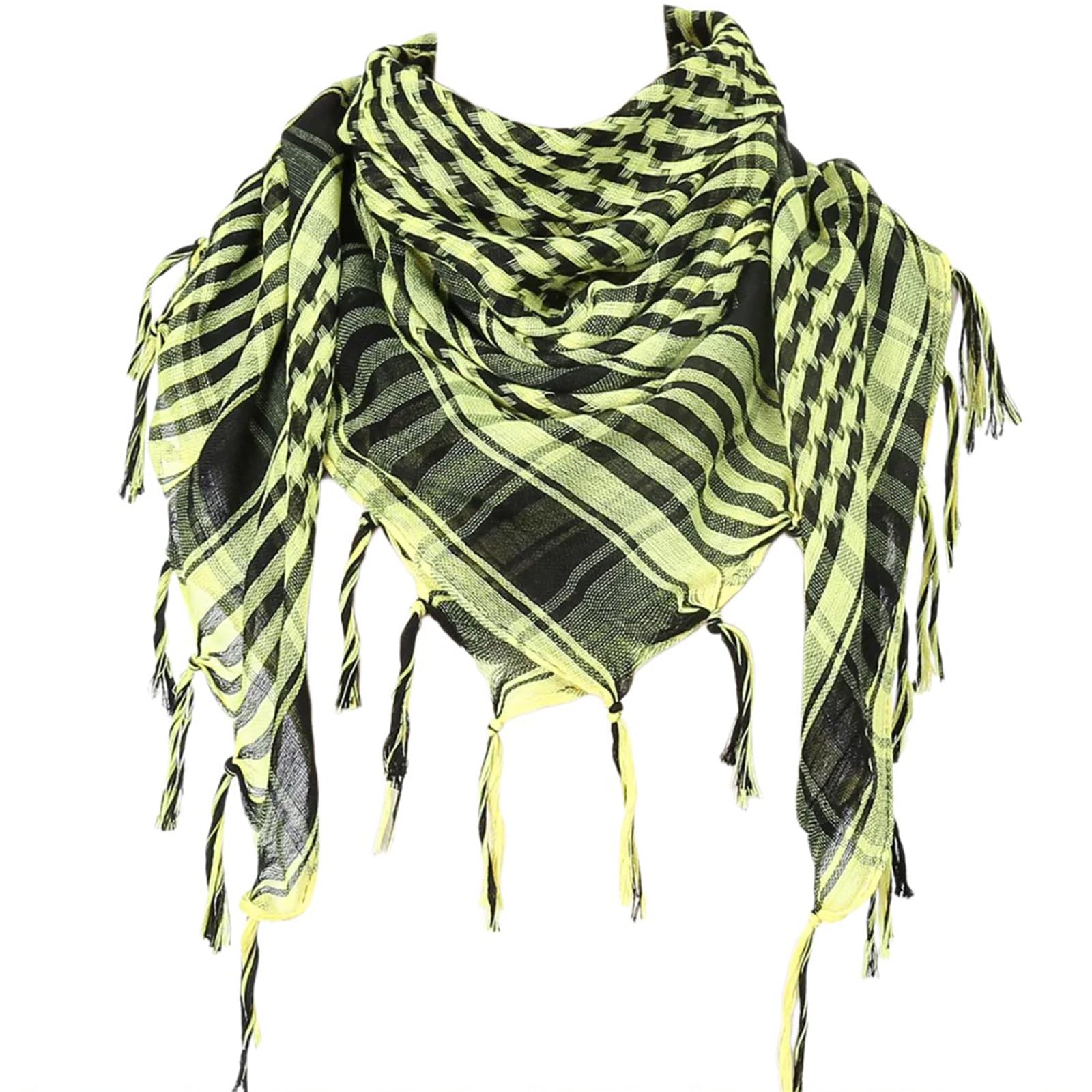Maxtonser Desert Shemagh Scarf Soft Fringed Arab Headscarf Unisex Keffiyeh Bandana Unisex Headwrap Arabian Scarf Head Covering