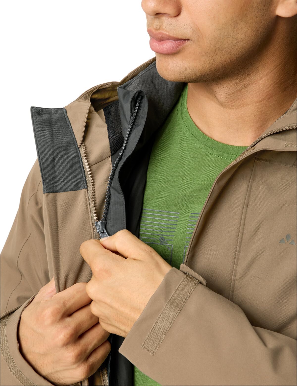 VAUDE Giacca da uomo Neyland 3 in 1, calda giacca 3 in 1, per sport all'aria aperta e tutti i giorni, giacca esterna impermeabile con giacca interna imbottita