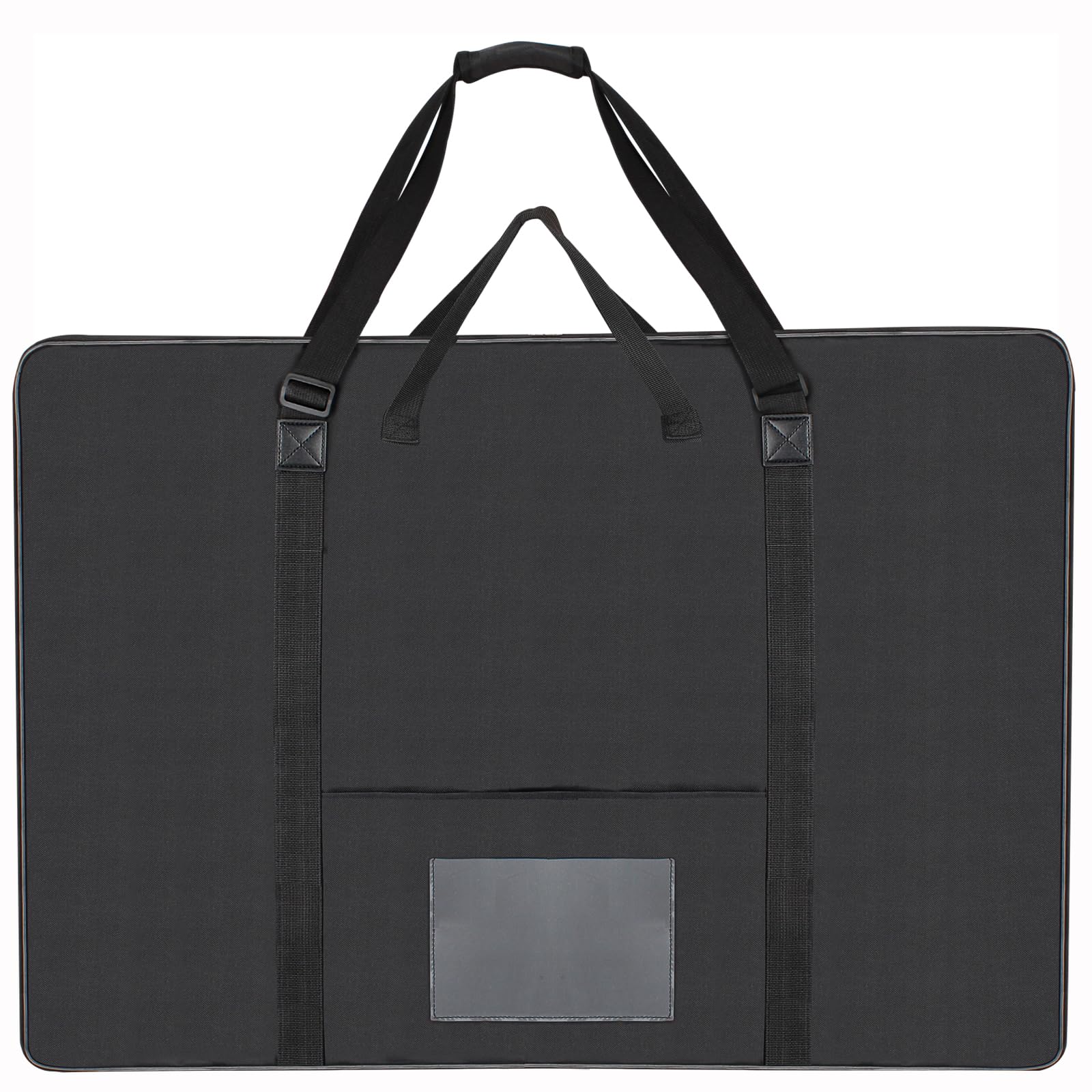 TreochtFUN Art Portfolio Case 24 x 36, torba z portfelem artystycznym, 2K, wodoodporne płócienne etui do przenoszenia z torbą, teczka teczka do przechowywania dzieł sztuki na tablicę plakatową, materiały do rysowania. Miękkie (czarne), Czarny, 24x36, Prot