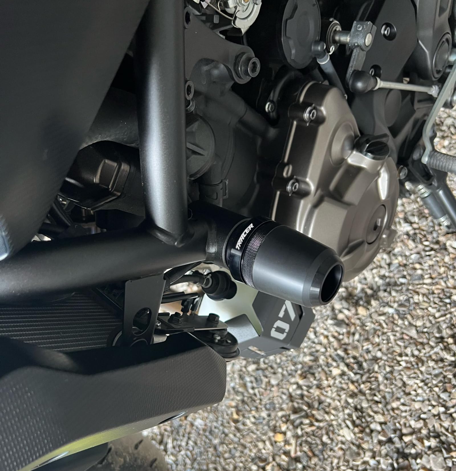 Motorrad Sturzschutz Sturzpads für Yamaha TRACER 700 GT 700GT 2014–2020 | Motorrad Sturzschutz Sturzpads für TRACER 700GT TRACER700GT 2014–2020 Rahmen Schieber Protektoren Crash Pad (schwarz)