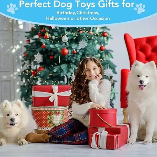 Miniatura 7 de Bzonsmart Juguetes chirriantes para perros, 5 piezas de juguetes arrugados para perros, paquete económico de juguetes para perros pequeños, medianos