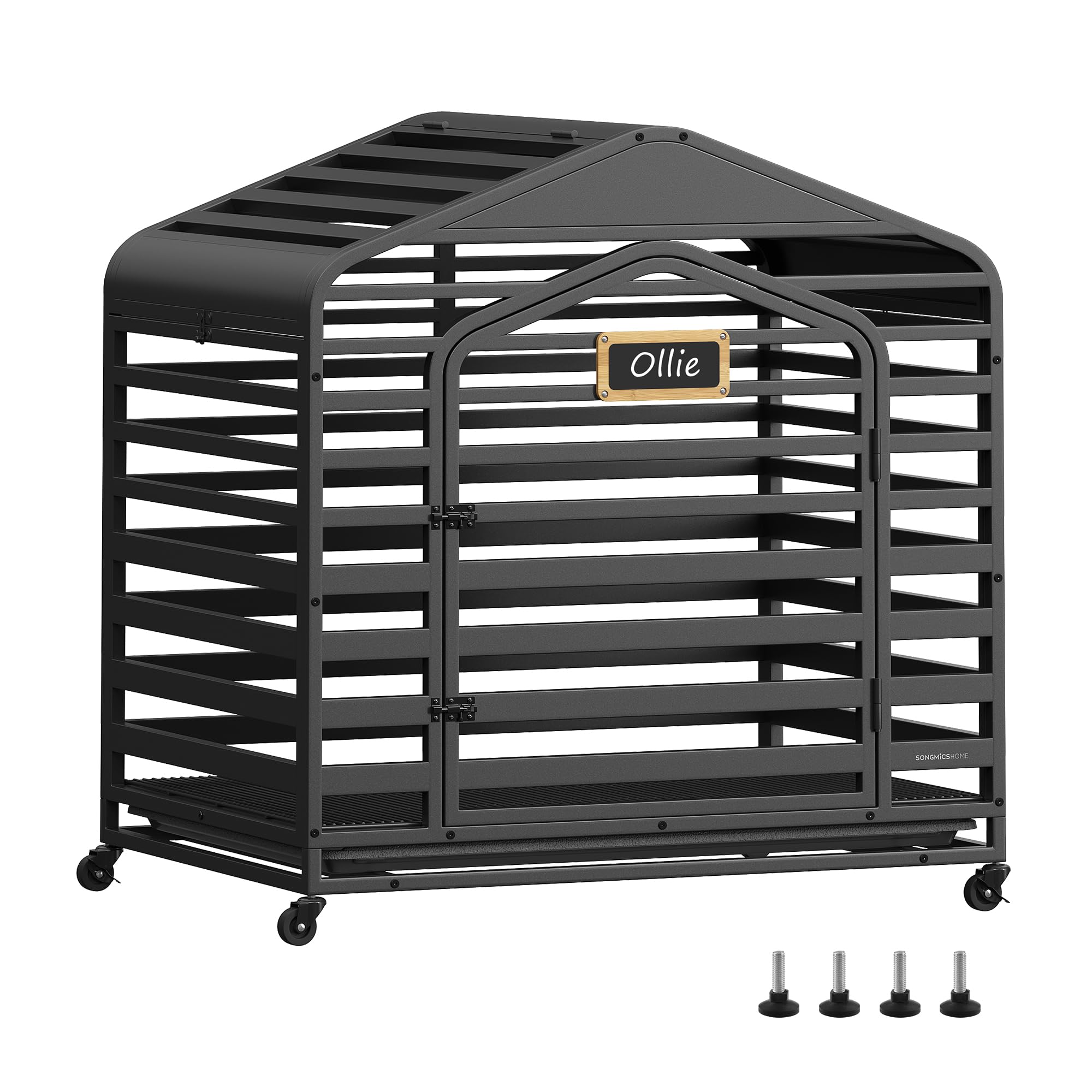 Amazon.com : SONGMICS HOME Heavy-Duty Dog Crate, XL Dog Cage for Large ...