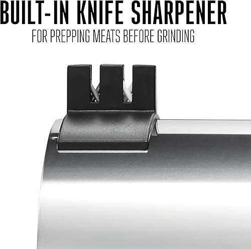 Miniatura 7 de Weston Molinillo eléctrico de carne Pro Series, grado comercial, 560 vatios, 0.75 HP, 6 libras por minuto, acero inoxidable (10-0801-W)