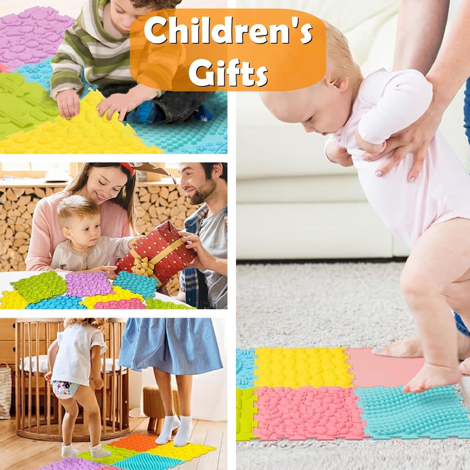 Orthopädische Sensorik Strukturmatten Bodenmatte Spielmatte Puzzlematte für taktile Wahrnehmung