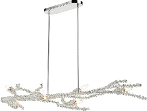 Elk Home 46781/7 Winters Spray 53 Wide 7-Light Linear Chandelier in Polished Chrome