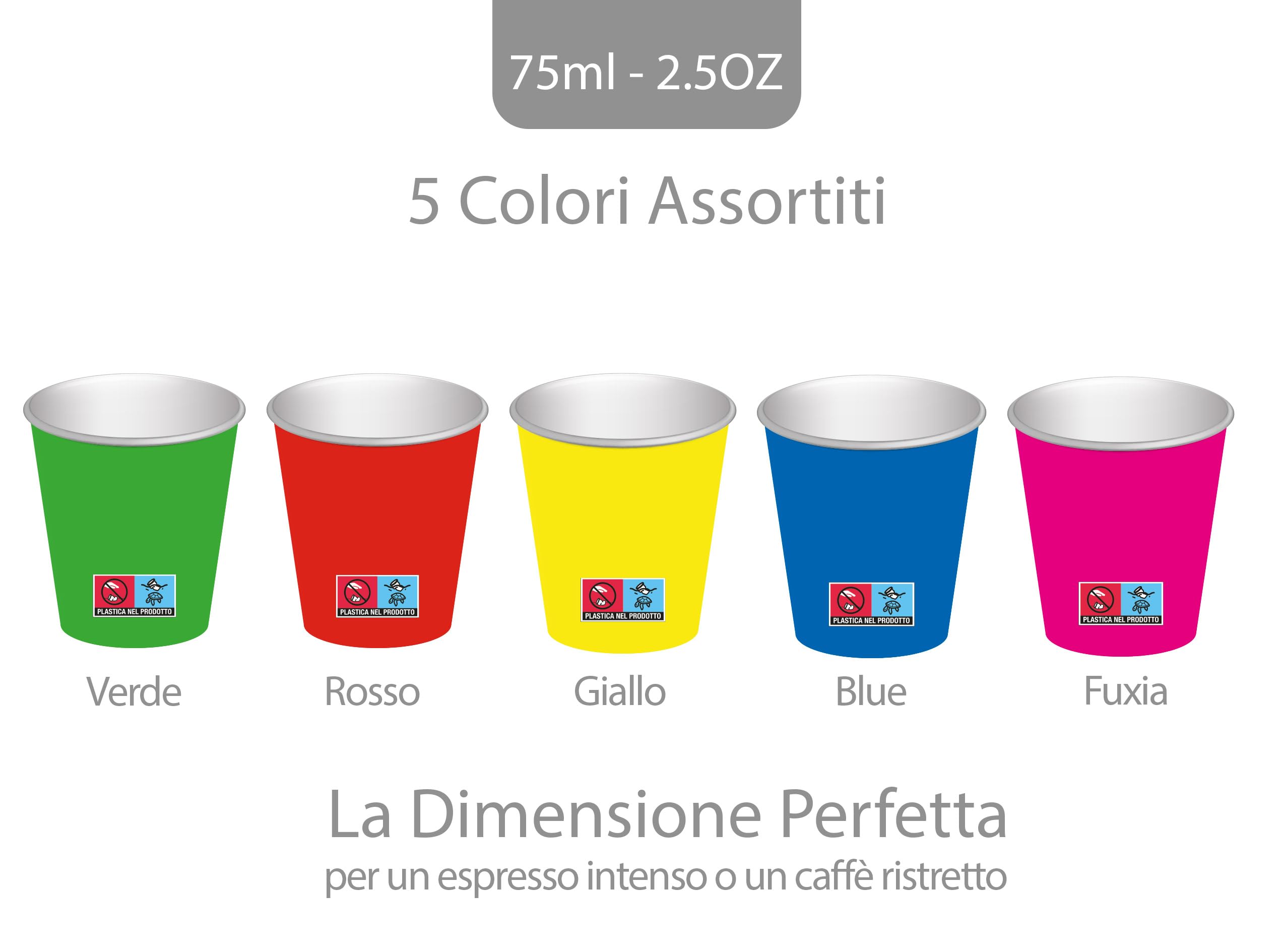 SWEEPING,1000 Bicchierini Caffè monouso,tazzine caffe in carta da 75ml (6000)